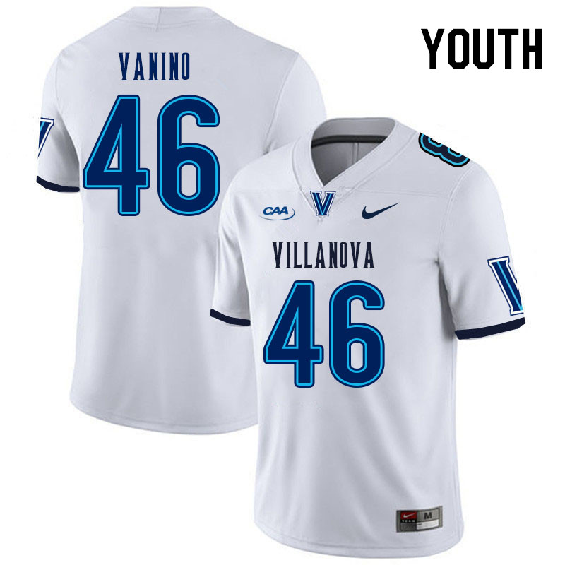 Youth #46 Adam Vanino Villanova Wildcats College Football Jerseys Stitched Sale-White